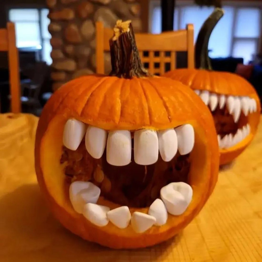 Fun Halloween Pumpkin Teeth Decorations