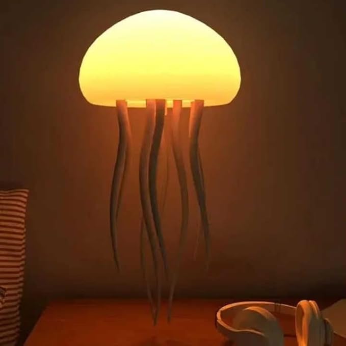 💥3D Jellyfish Night Light with Rotating Tentacles for Home Bedroom Decor