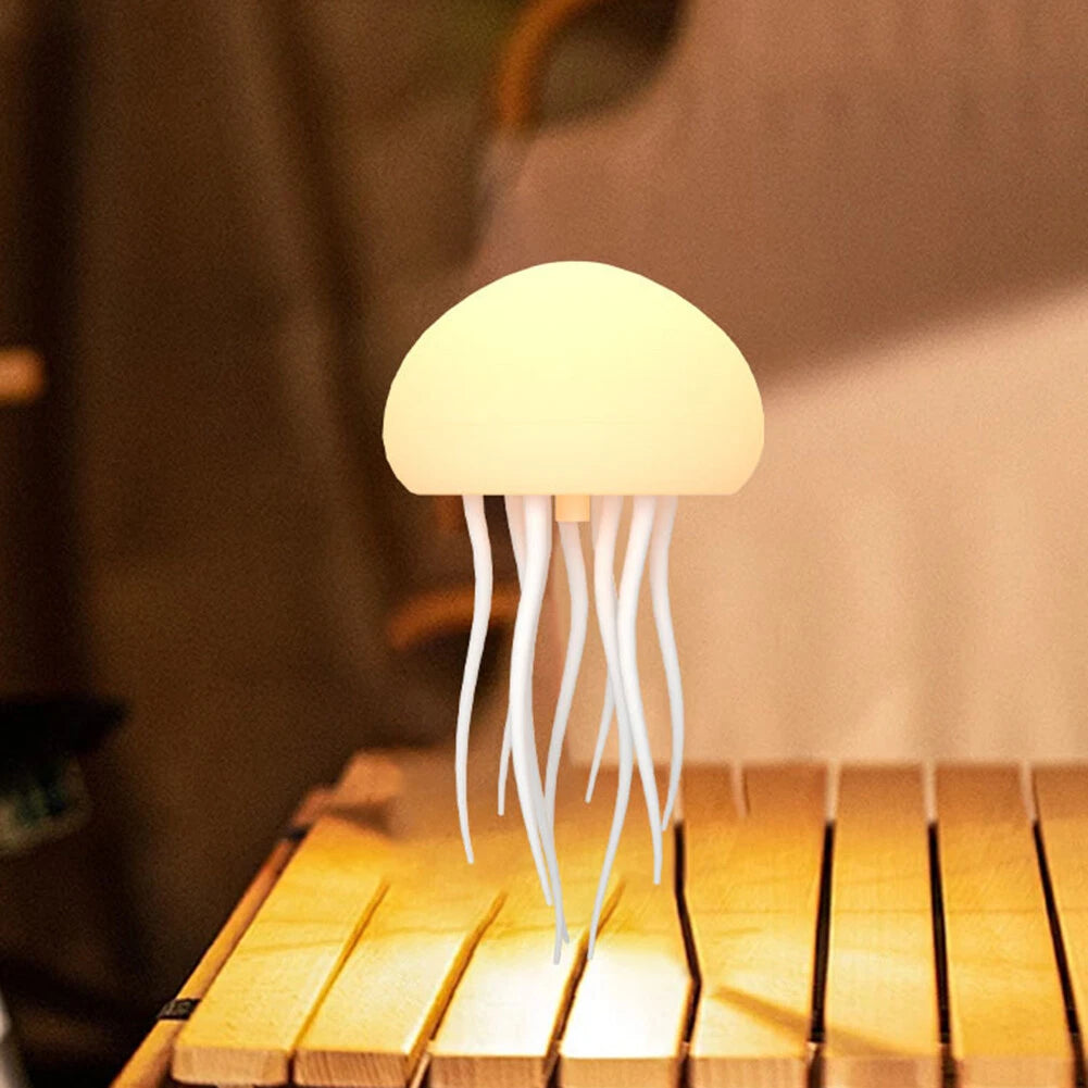 💥3D Jellyfish Night Light with Rotating Tentacles for Home Bedroom Decor