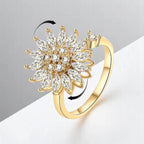💫Sunflower Ring for Women，Fidget Rings for Anxiety Open Adjustable