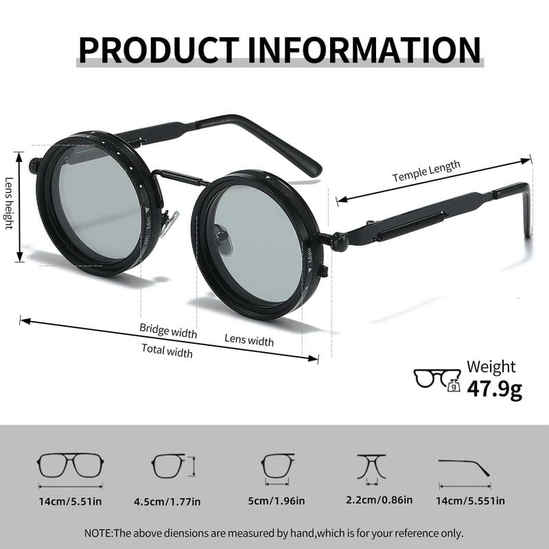 🔥Last Day 49% OFF🕶️Adjustable Tint Rounded Polarized Lenses Retro Sunglasses