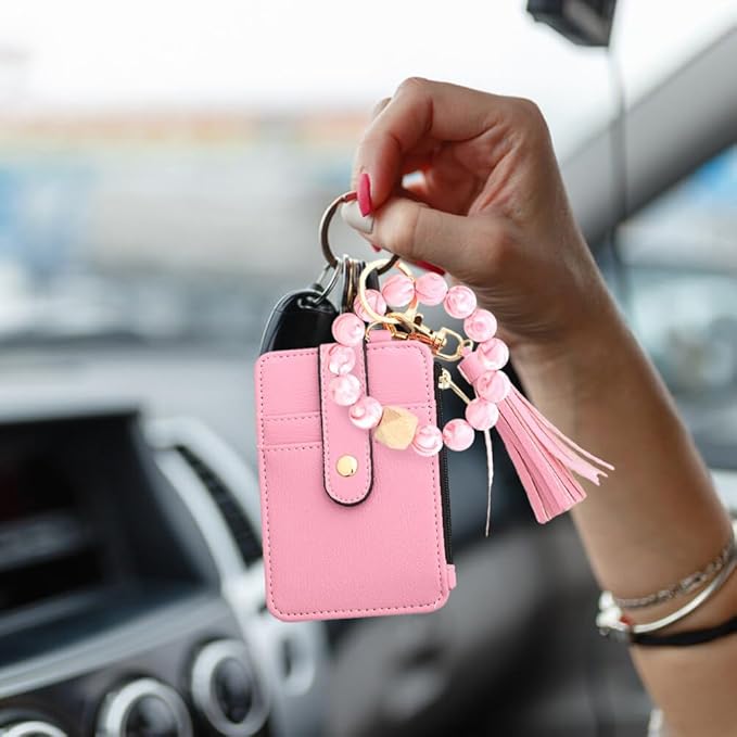 🔥World's bestsellers 💃Key Chain Bracelet with Silicone Beads Wallet