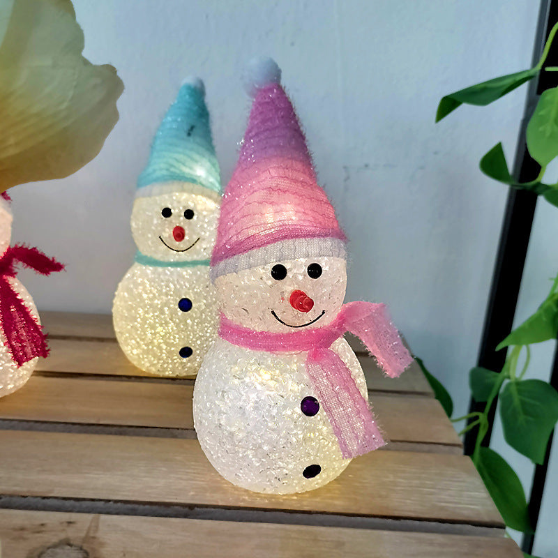 🔥Hot Christmas Sales～🎅Christmas Snowman Decorative Ornament Night Light✨