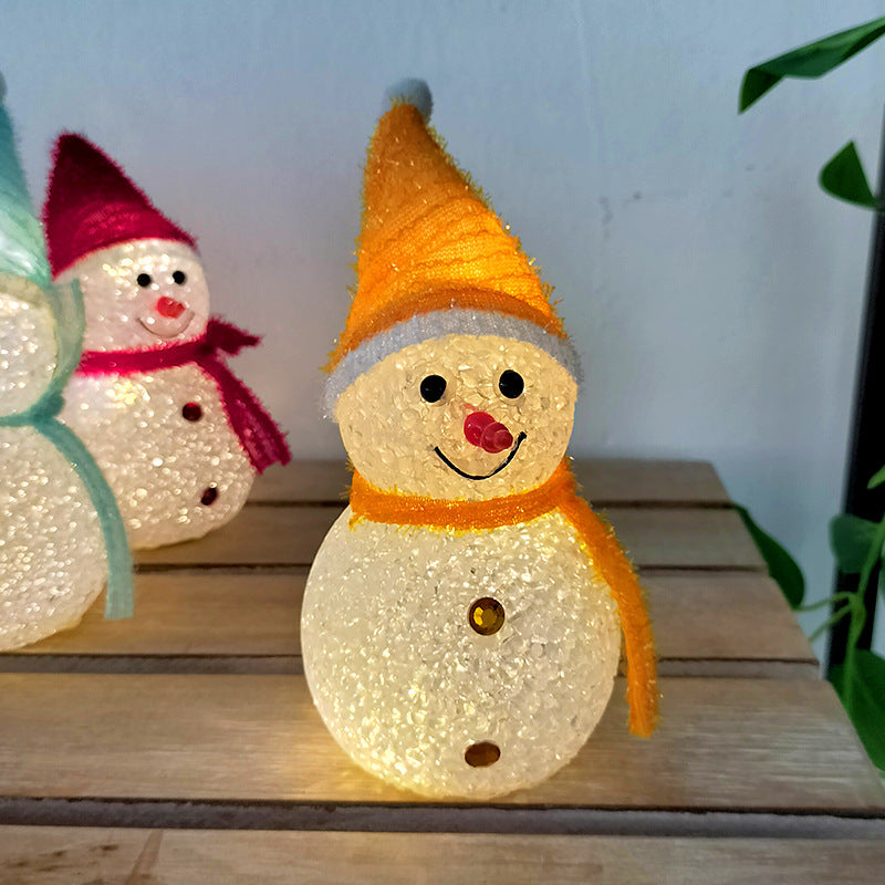🔥Hot Christmas Sales～🎅Christmas Snowman Decorative Ornament Night Light✨
