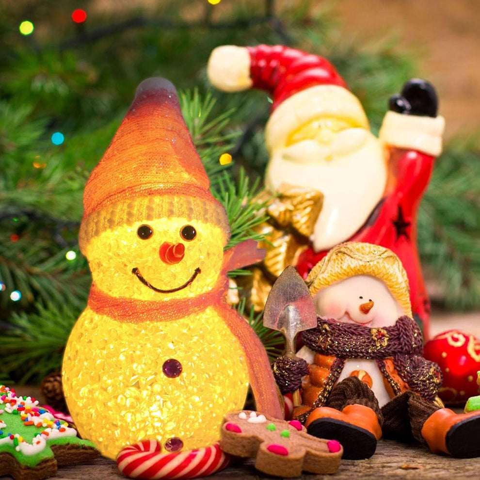 🔥Hot Christmas Sales～🎅Christmas Snowman Decorative Ornament Night Light✨