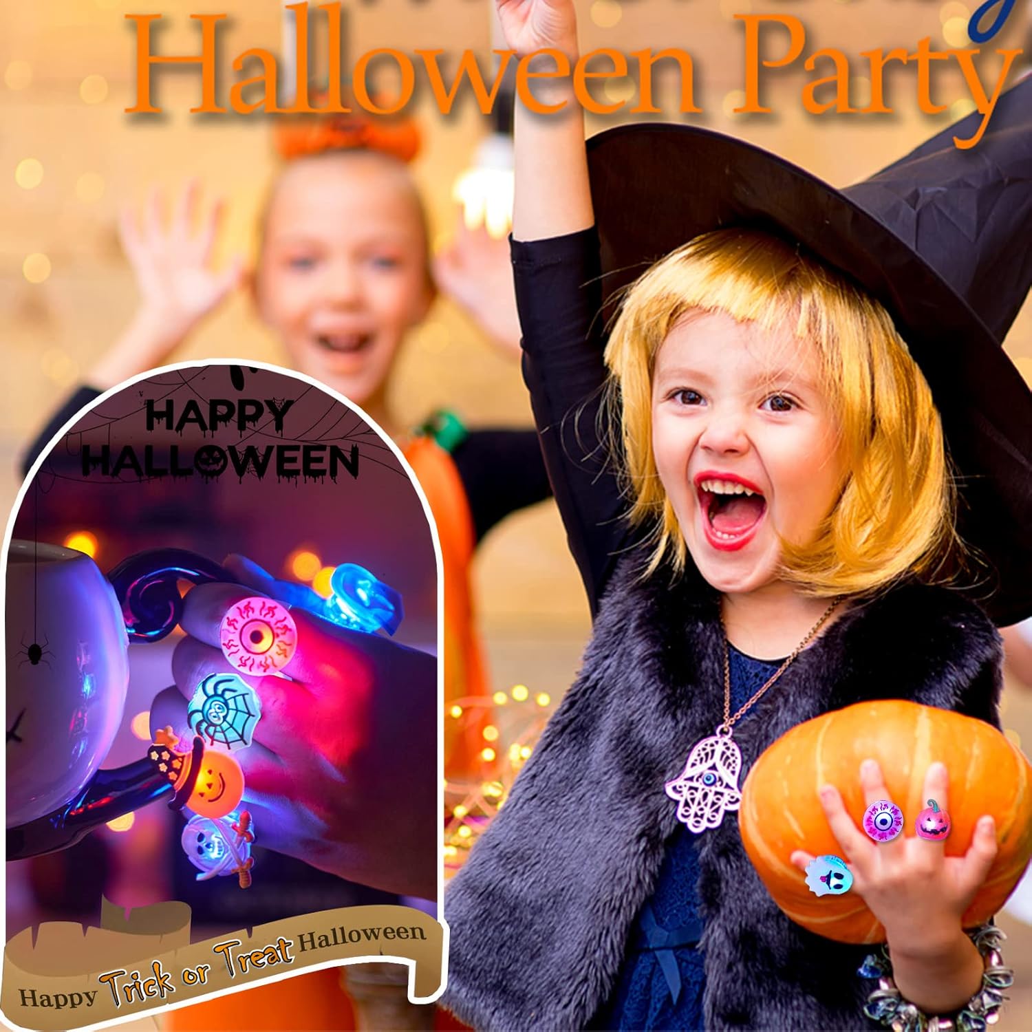 🎁Last Day Special 49% OFF-👻Halloween Light Up Ring💫
