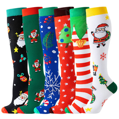 🧦6 Pairs 15-20mmHg Graduated Support Knee High Socks