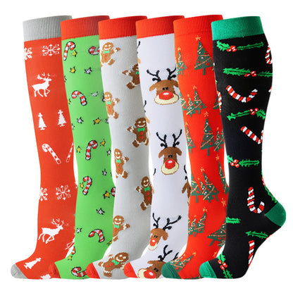 🧦6 Pairs 15-20mmHg Graduated Support Knee High Socks
