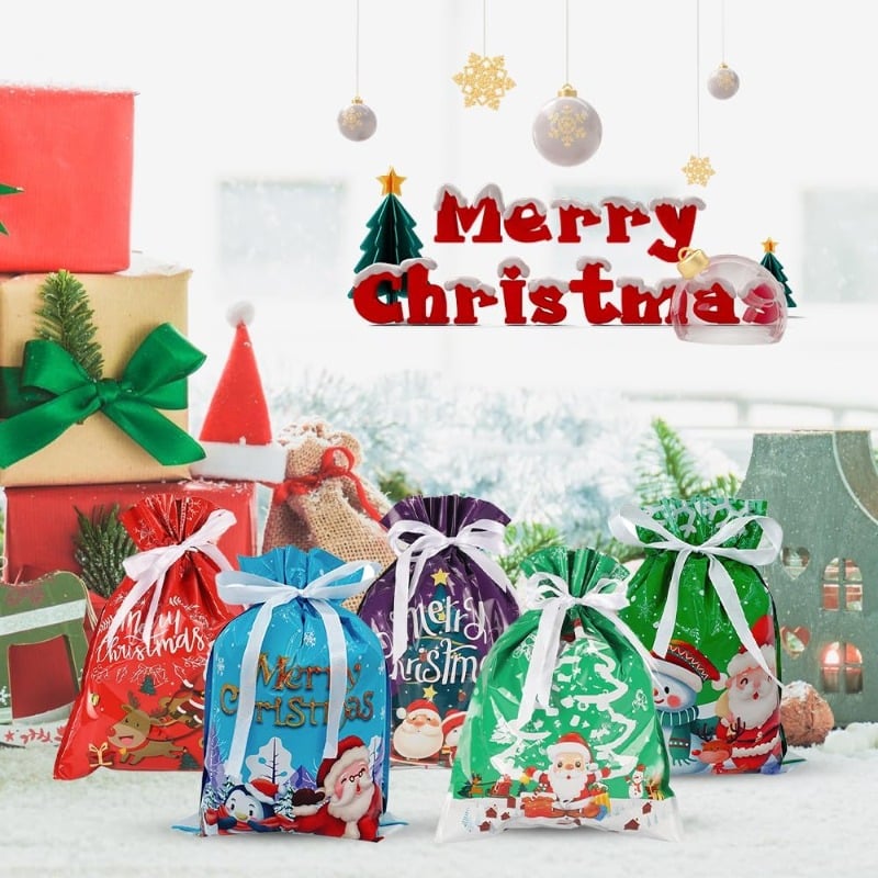 🎄Holiday Pre-Sale Save 49%🔥MerryPouch Christmas Drawstring Gift Bags