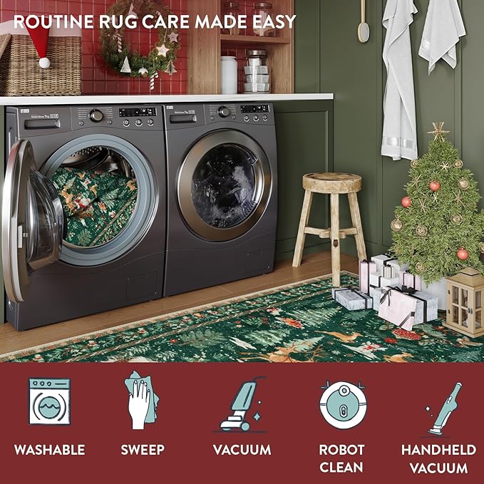 🎄Hot Holiday Sale-Soft Christmas Tree Santa Claus Carpet Runner