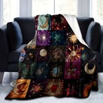 🔥Save 49% on Hot Winter Sale-Bohemian Sun and Moon Flannel Blanket