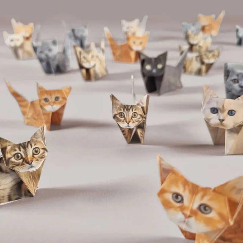 ⏰Buy More Save More😻✨Easy DIY Paper Cats Kit | Guided Lines & Instructions Included