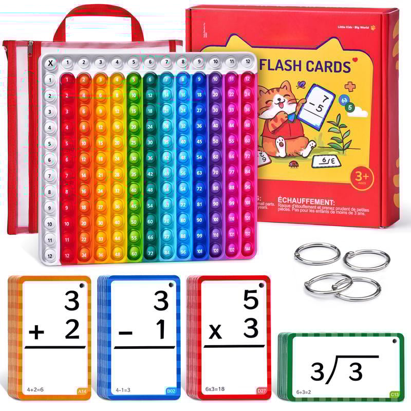🔥Math Fidget Toy, Math Game with Addition,Subtraction,Multiplication,Division Flash Cards or Time Table(Using age: 3+)