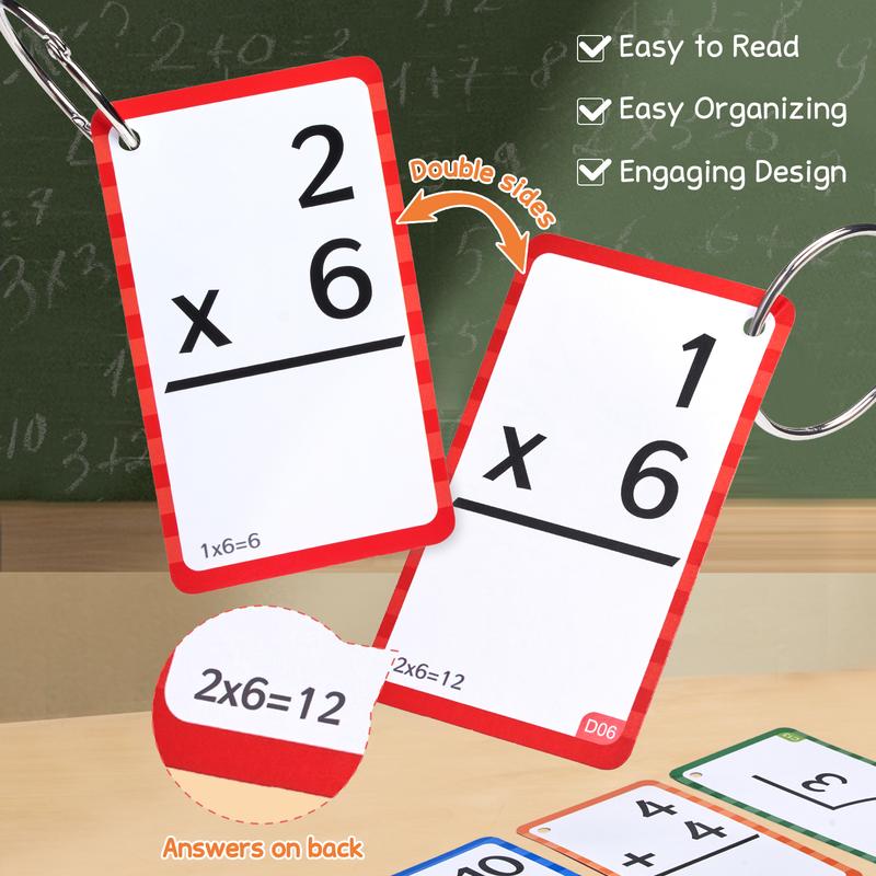 🔥Math Fidget Toy, Math Game with Addition,Subtraction,Multiplication,Division Flash Cards or Time Table(Using age: 3+)