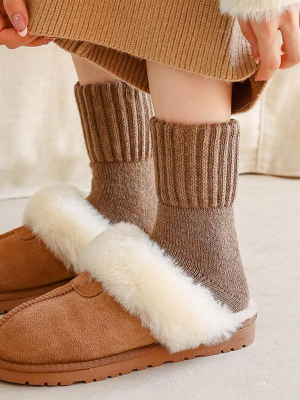 🔥Save 49%-Women's Solid Mid-calf Socks
