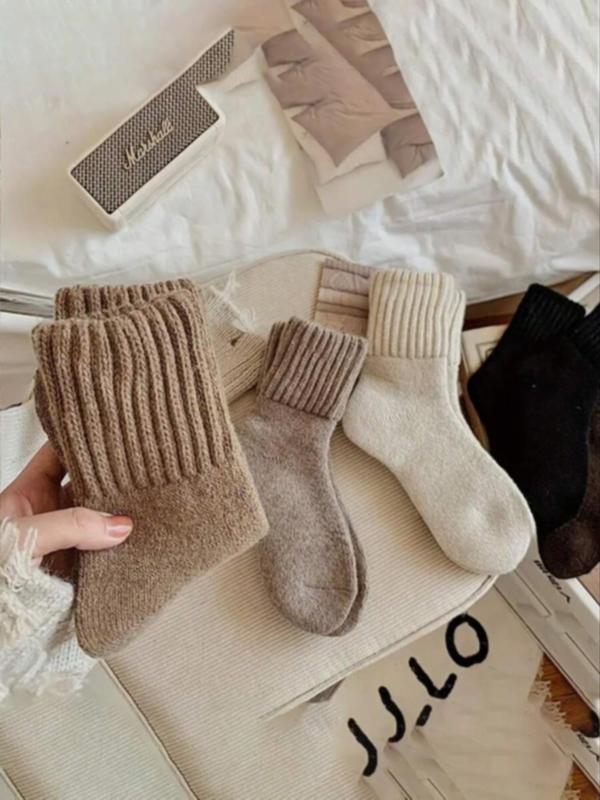 🔥Save 49%-Women's Solid Mid-calf Socks