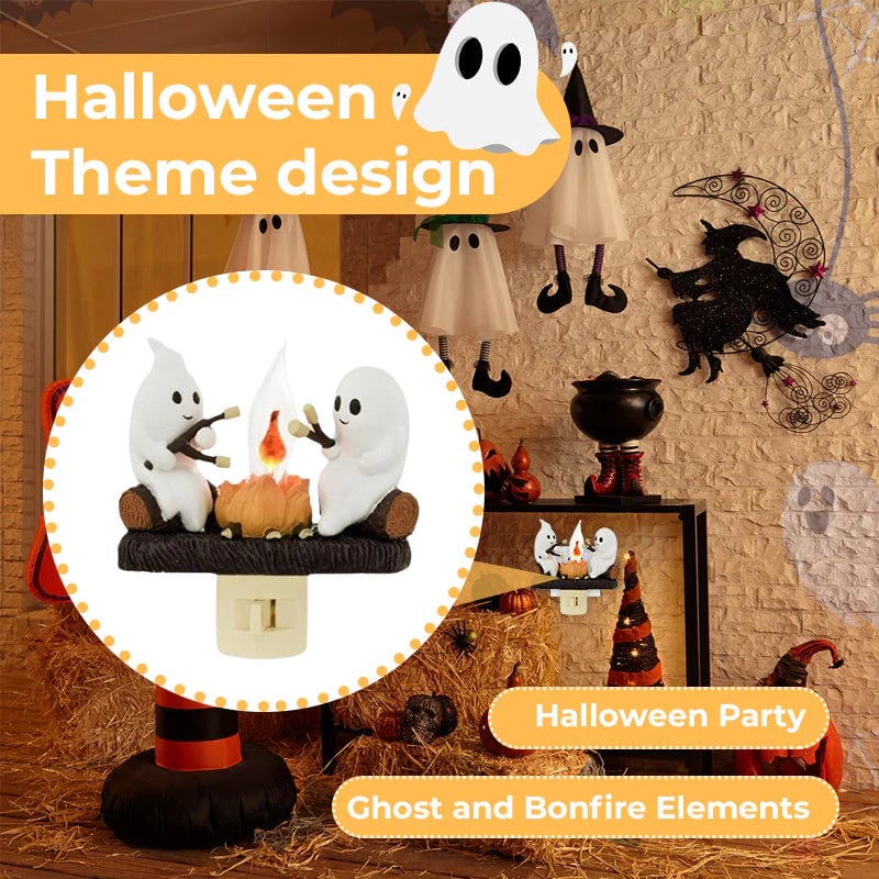 🎃Flash Sale 10K+ SOLD ✨ 2025 Ghost Campfire Flickering Nightlight👻