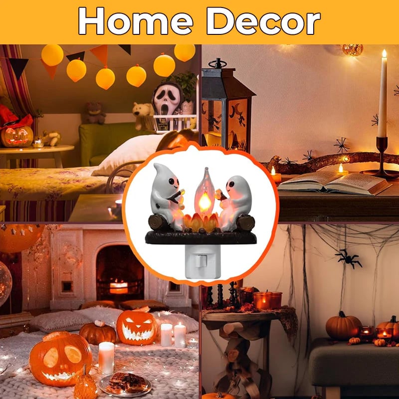 🎃Flash Sale 10K+ SOLD ✨ 2025 Ghost Campfire Flickering Nightlight👻
