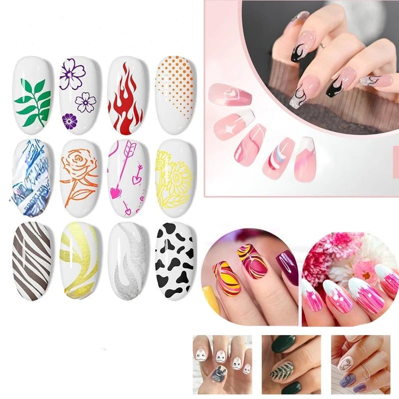 🎨SELLING FAST! ⚡ 50K+ SOLD -12 Colors Nail Art Pens Set