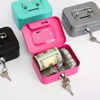🔥HOT-Mini Money Saving Metal Keylock Storage Box with Keys