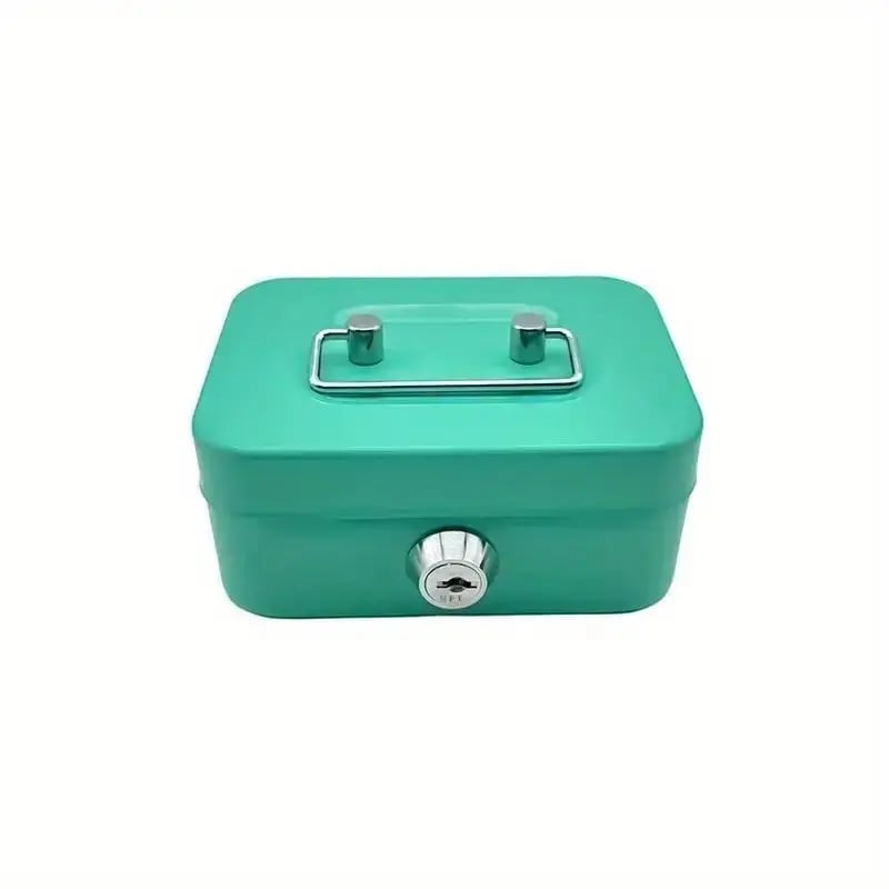 🔥HOT-Mini Money Saving Metal Keylock Storage Box with Keys