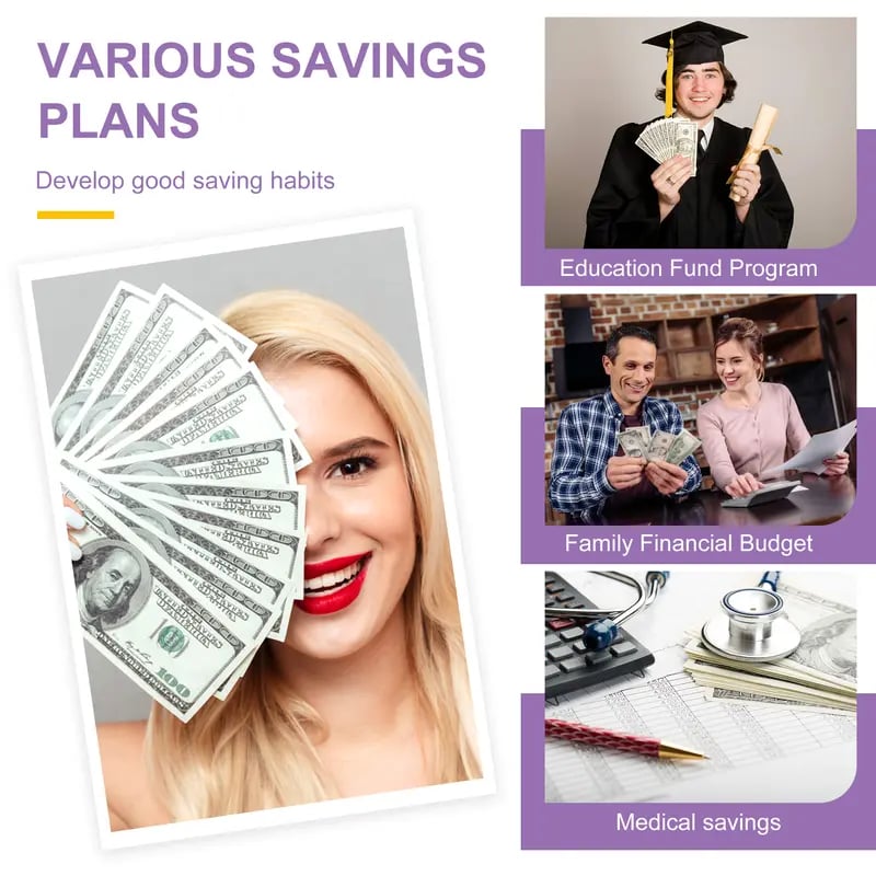 🔥100 Days Money Saving Challenge Coin Envelope BudgetStorage Book💵