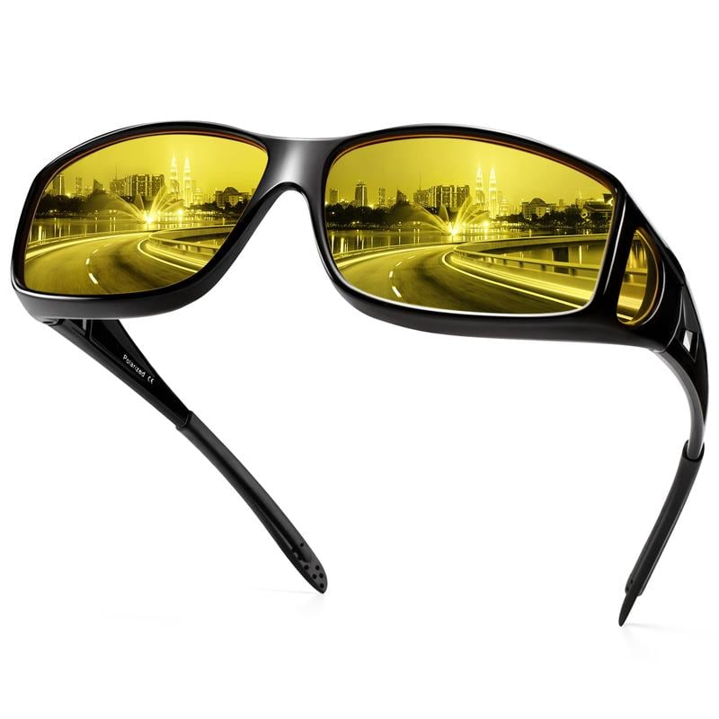 😎Night Vision Driving Glasses Fit Over Glasses for Men Women