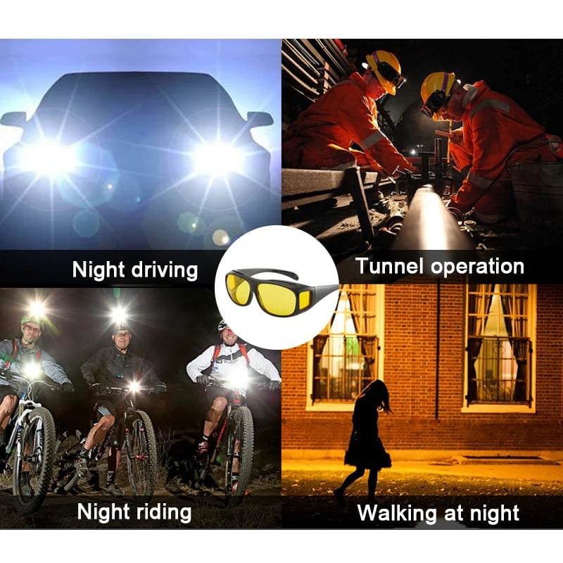 😎Night Vision Driving Glasses Fit Over Glasses for Men Women