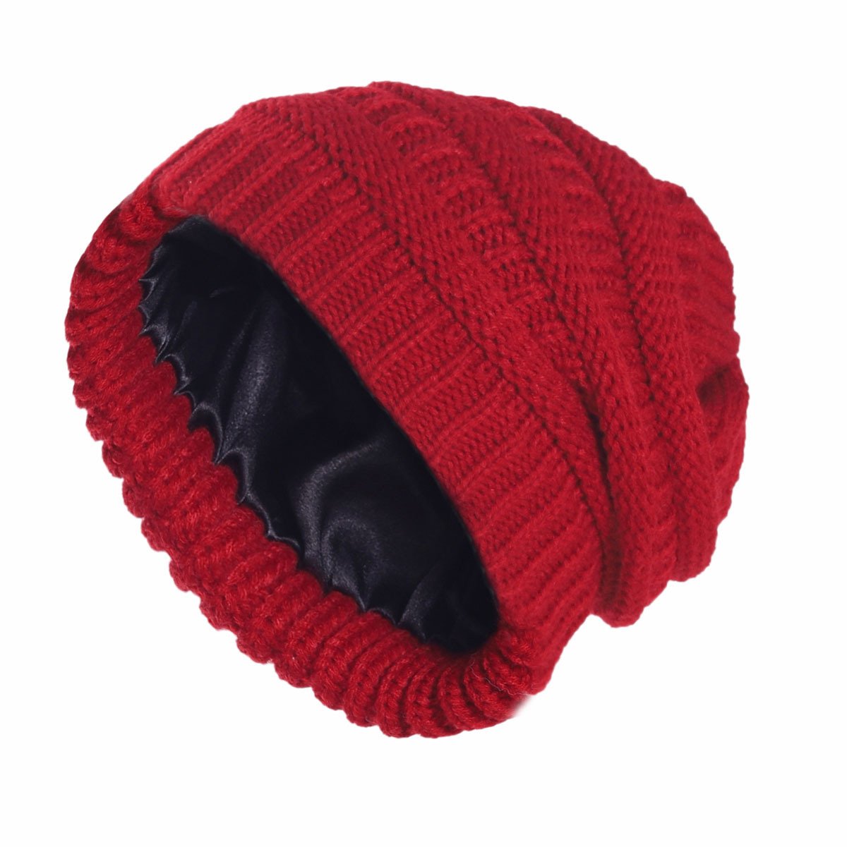 🎁Early Christmas Sale 49% OFF-2025 Satin knit beanie. Soft and gentle on hair.