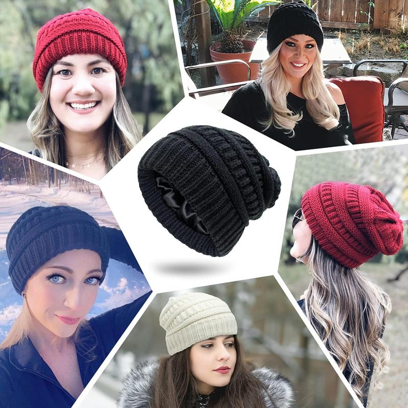 🎁Early Christmas Sale 49% OFF-2025 Satin knit beanie. Soft and gentle on hair.