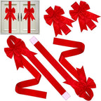 🎄Christmas Special 49% OFF—Red Christmas Cabinet Ribbons Bows🎀