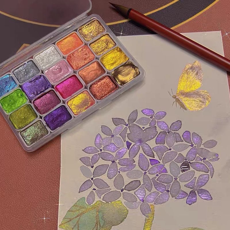✨Last Day 49%OFF-Tropic Forest Pearl Watercolor Paint