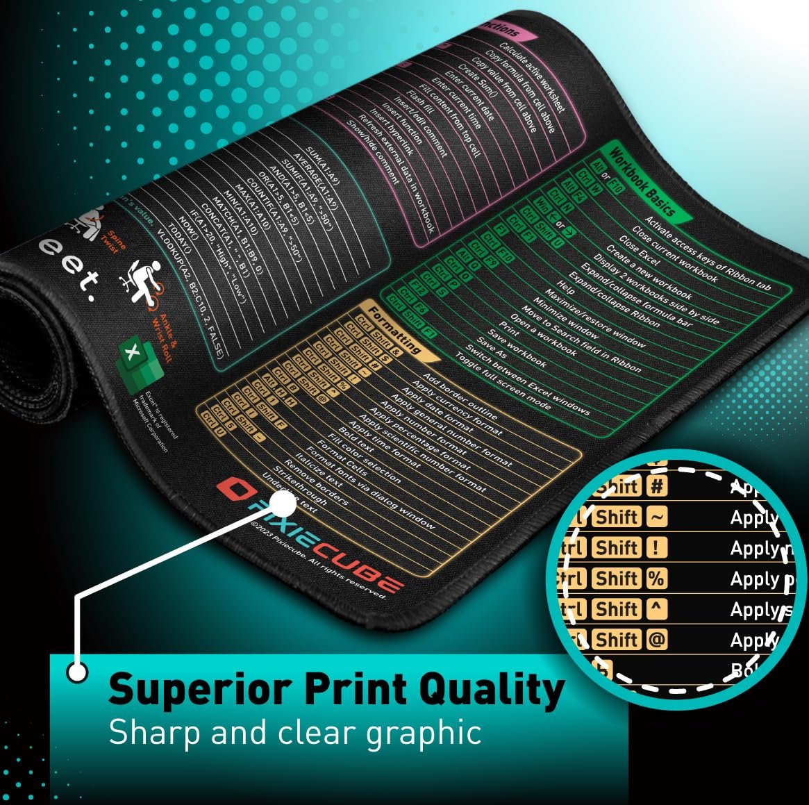 💖Last Day 49% OFF - Excel Cheat Sheet Desk Mat