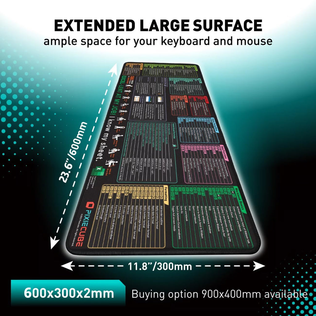 💖Last Day 49% OFF - Excel Cheat Sheet Desk Mat