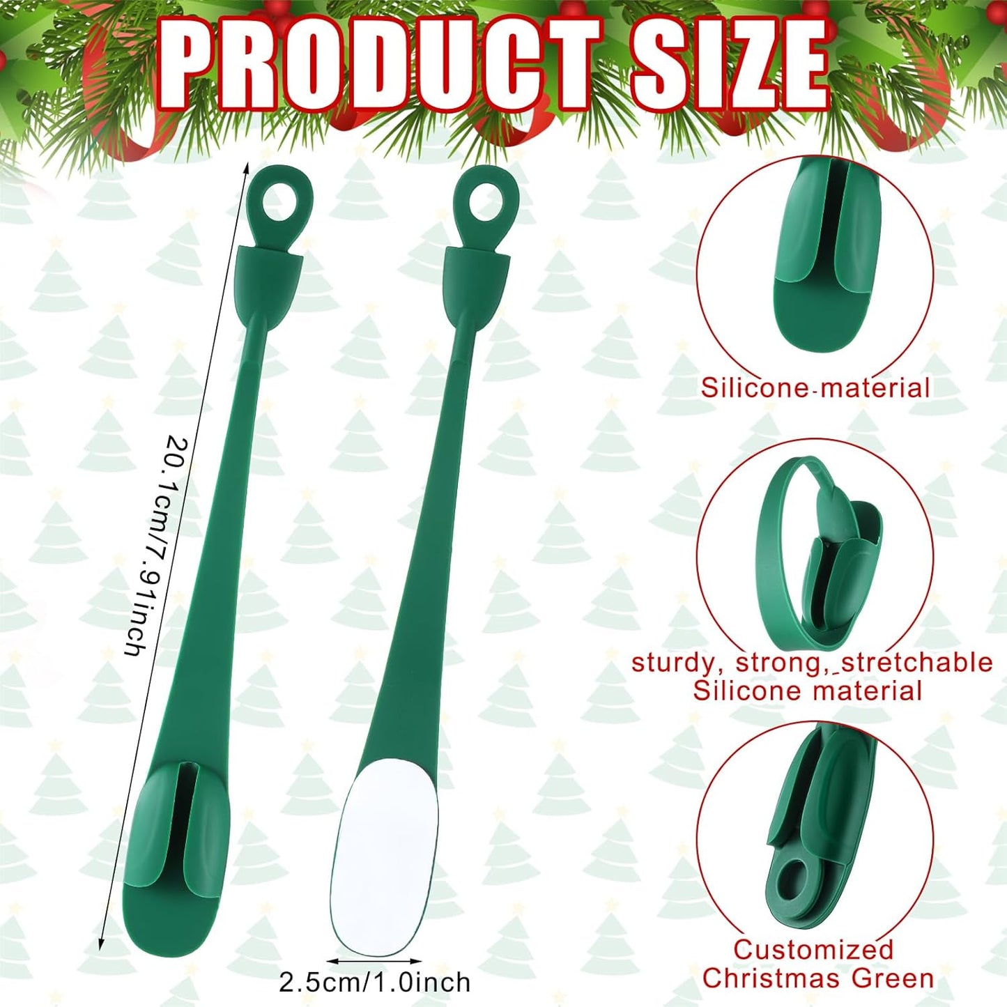 🔥Last Day 49% OFF🔥-6 PCS Christmas Silicone Garland Hangers