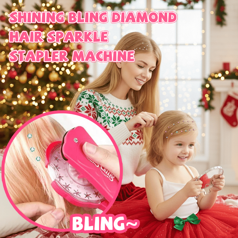 🎄Christmas Special 49% OFF💎Shining Bling Diamond Hair Sparkle Stapler Machine Set
