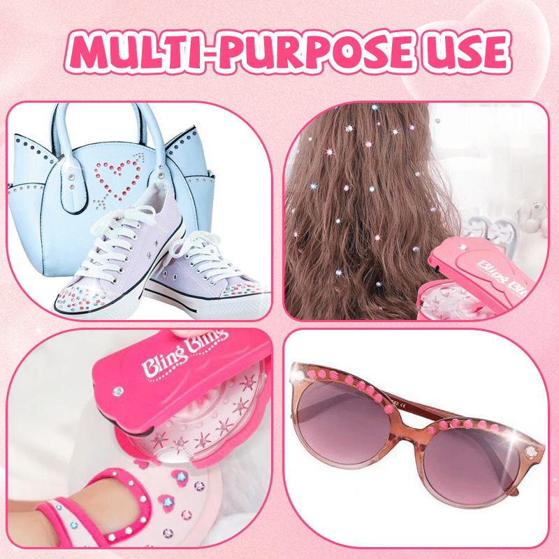 🎄Christmas Special 49% OFF💎Shining Bling Diamond Hair Sparkle Stapler Machine Set