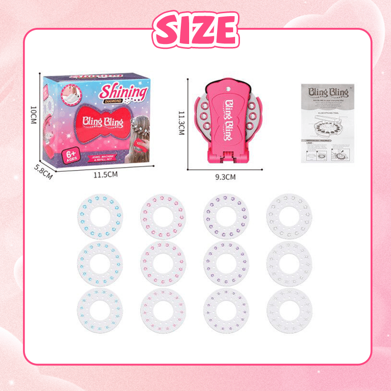 🎄Christmas Special 49% OFF💎Shining Bling Diamond Hair Sparkle Stapler Machine Set