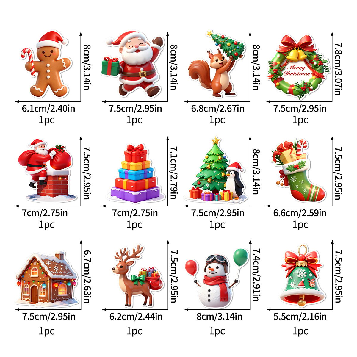 💥Limited  Time Offer 🎄✨Christmas 3D Glowing Wall Decals