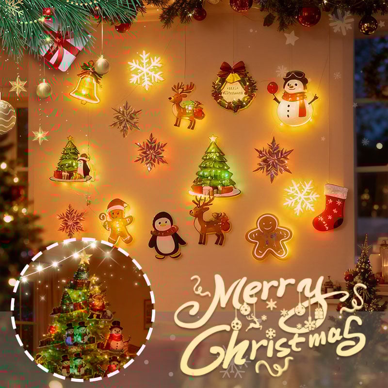 💥Limited  Time Offer 🎄✨Christmas 3D Glowing Wall Decals