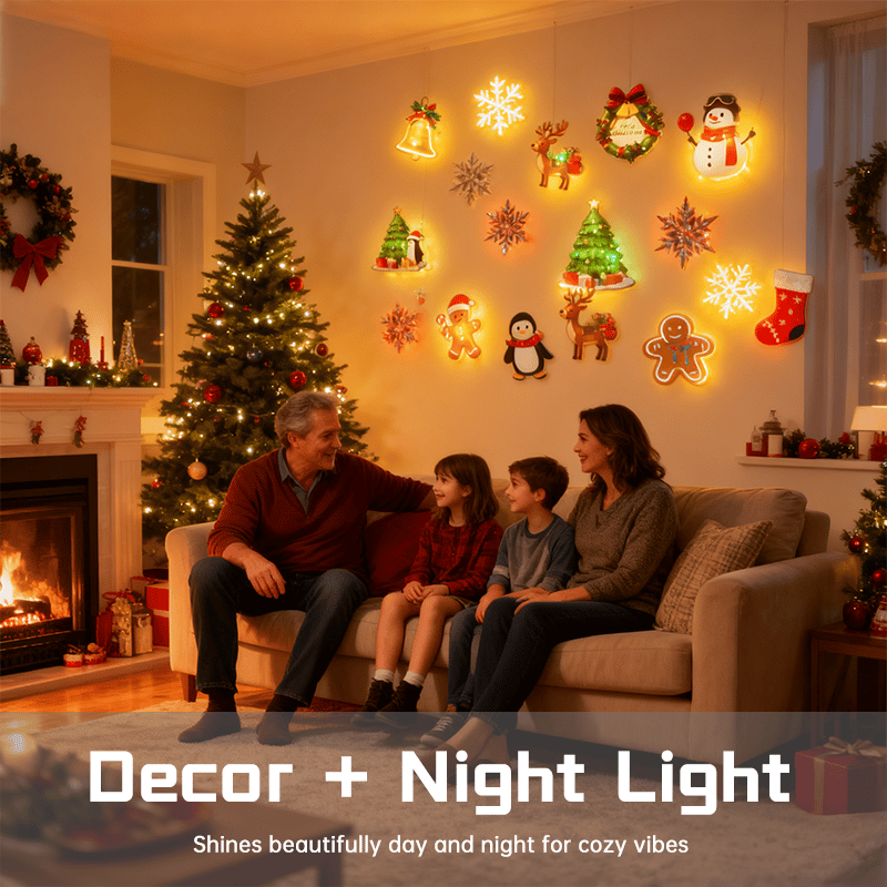💥Limited  Time Offer 🎄✨Christmas 3D Glowing Wall Decals
