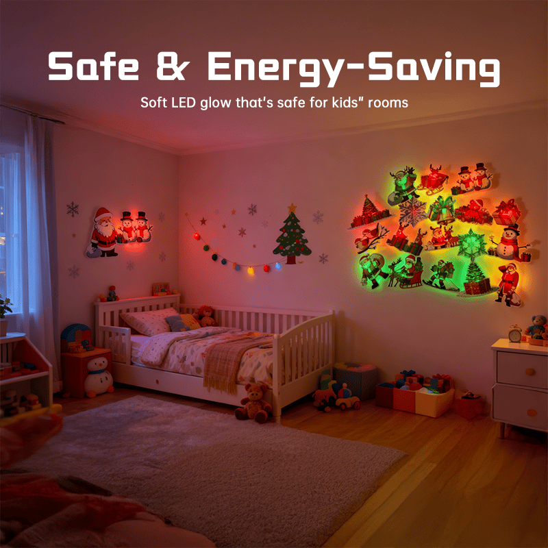 💥Limited  Time Offer 🎄✨Christmas 3D Glowing Wall Decals