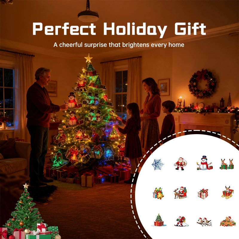 💥Limited  Time Offer 🎄✨Christmas 3D Glowing Wall Decals