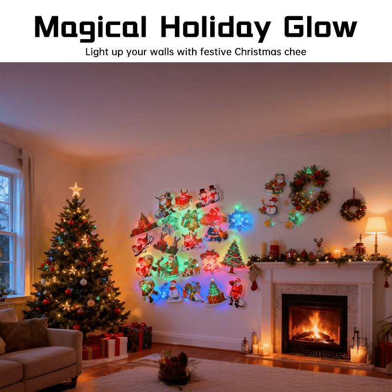 💥Limited  Time Offer 🎄✨Christmas 3D Glowing Wall Decals