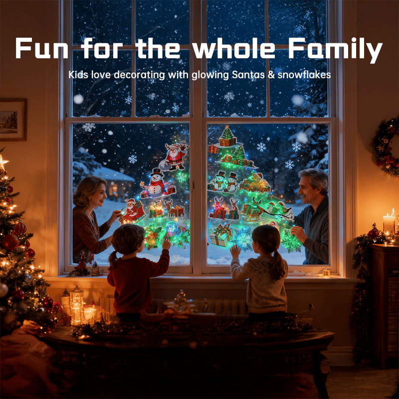 💥Limited  Time Offer 🎄✨Christmas 3D Glowing Wall Decals