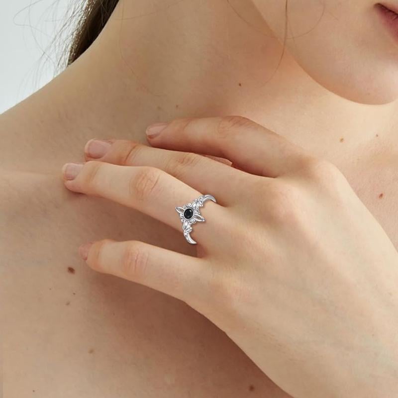 🔥Last Day 49% OFF - 🔮Witch's Knot Ring with Black Obsidian
