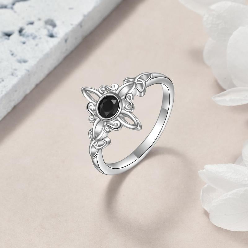 🔥Last Day 49% OFF - 🔮Witch's Knot Ring with Black Obsidian