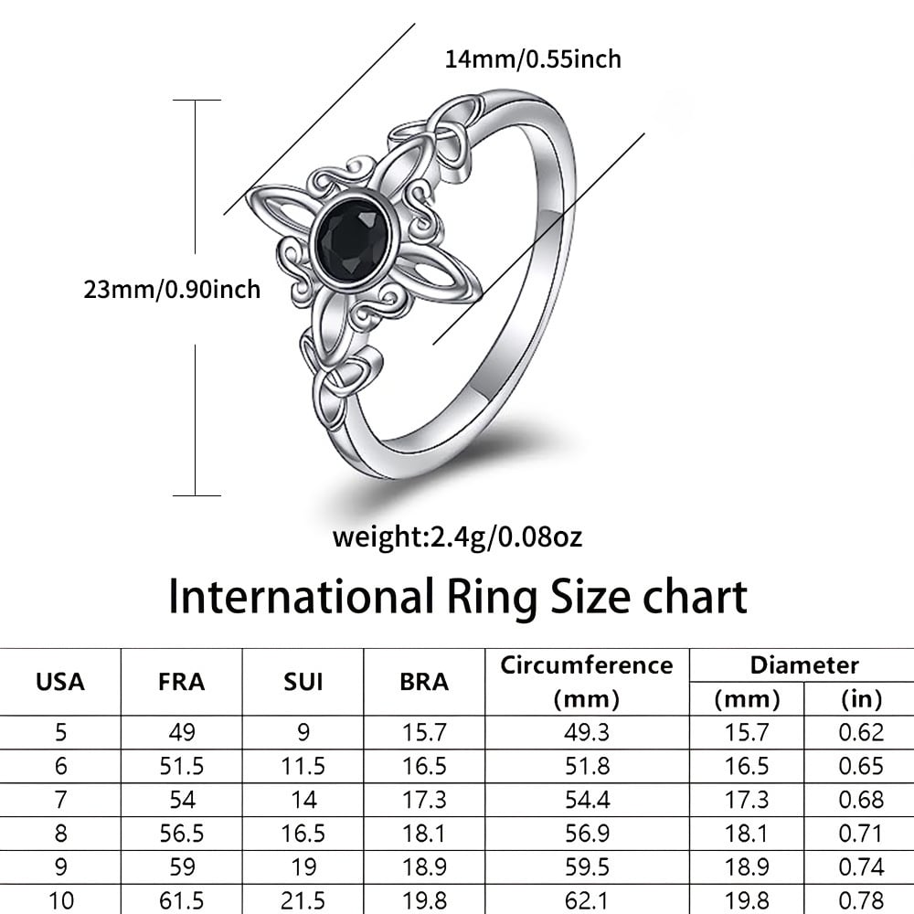 🔥Last Day 49% OFF - 🔮Witch's Knot Ring with Black Obsidian