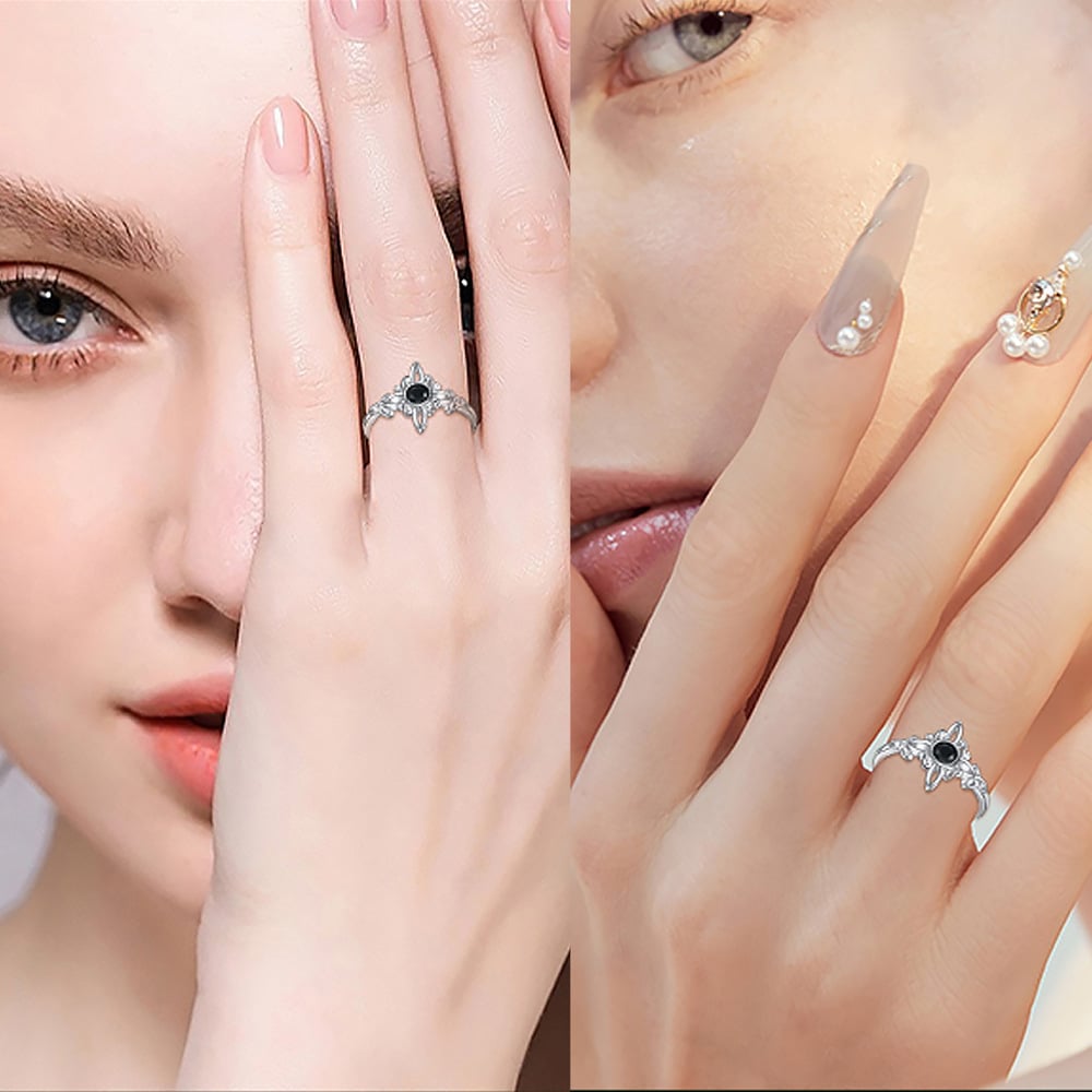 🔥Last Day 49% OFF - 🔮Witch's Knot Ring with Black Obsidian