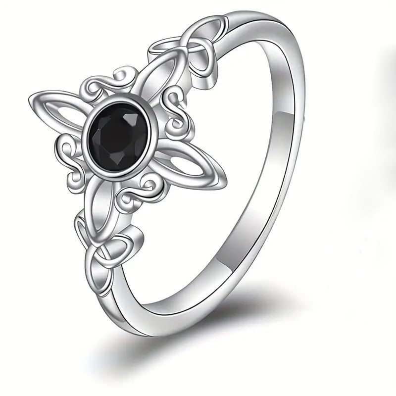 🔥Last Day 49% OFF - 🔮Witch's Knot Ring with Black Obsidian